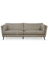 BARIA 3-personers sofa i metal og polyester B224 cm - Sort/Brun