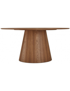 ovalt spisebord i eg mdf og egetræsfinér 2