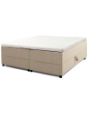 SPACE Kontinentalseng med opbevaring i corduroy u/topmadras 160 x 200 cm - Beige