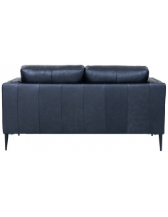 sofa til 2 personer i sort ægte læder 2