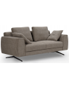 DETRO 2-personers sofa i metal og polyester B176 cm - Sort/Brun