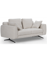 DETRO 2-personers sofa i metal og polyester B176 cm - Sort/Beige