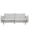 MILO 3-personers sofa i metal og polyester B218 cm - Sort/Grå