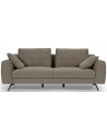 DETRO 3-personers sofa i metal og polyester B217 cm - Sort/Brun