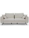 DETRO 3-personers sofa i metal og polyester B217 cm - Sort/Beige