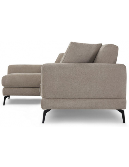 hjørnesofa med chaiselong venstrevendt stof beige