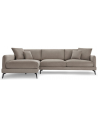 MAGG Venstrevendt hjørnesofa i metal og polyester 290 x 133 cm - Sort/Beige