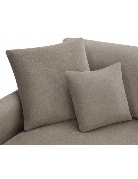 hjørnesofa med chaiselong højrevendt stof beige