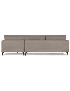 hjørnesofa med chaiselong højrevendt stof beige 2