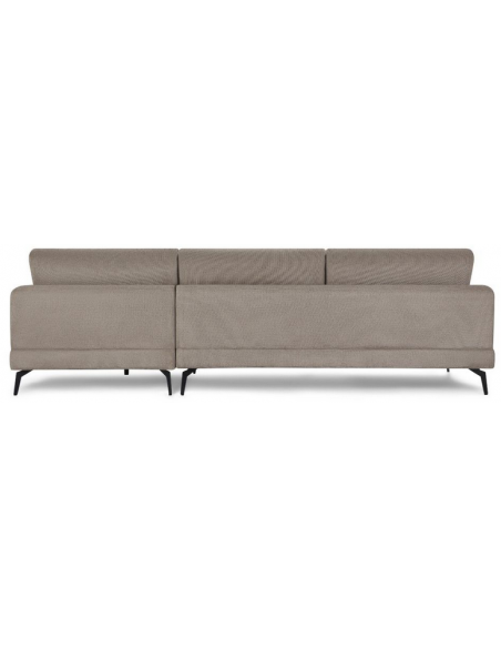 hjørnesofa med chaiselong højrevendt stof beige