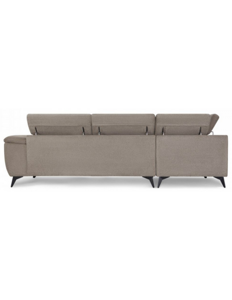 hjørnesofa med chaiselong venstrevendt stof beige