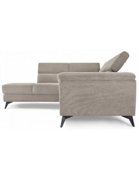 hjørnesofa med chaiselong venstrevendt stof beige