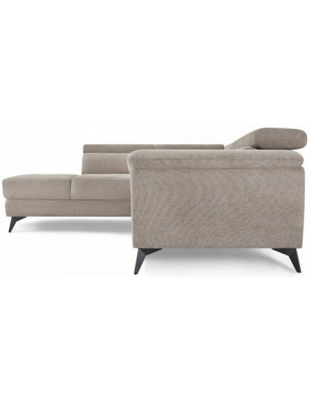 hjørnesofa med chaiselong venstrevendt stof beige