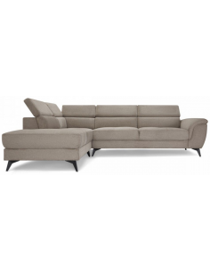 hjørnesofa med chaiselong venstrevendt stof beige 2