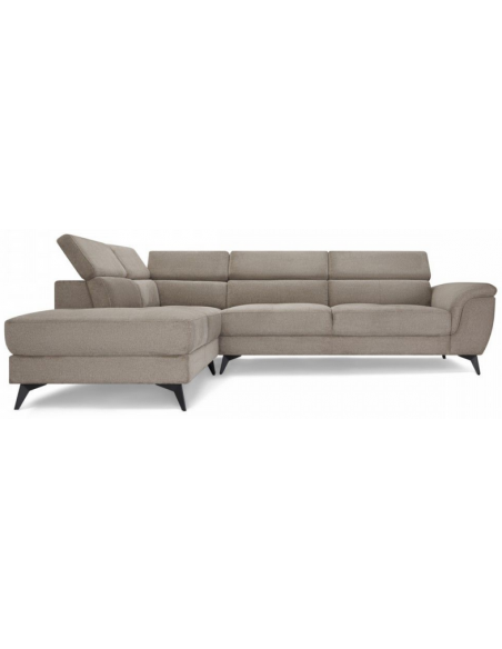 hjørnesofa med chaiselong venstrevendt stof beige