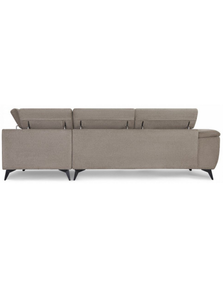 hjørnesofa med chaiselong højrevendt stof beige