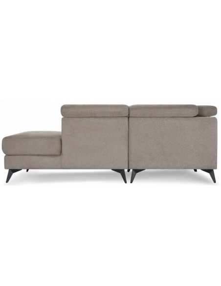 hjørnesofa med chaiselong højrevendt stof beige