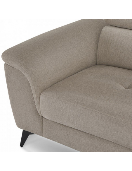 hjørnesofa med chaiselong højrevendt stof beige