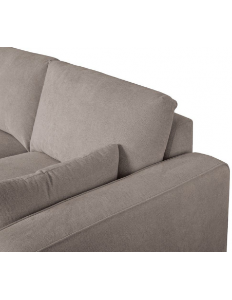 chaiselong sofa venstrevendt stof brun komfortabel