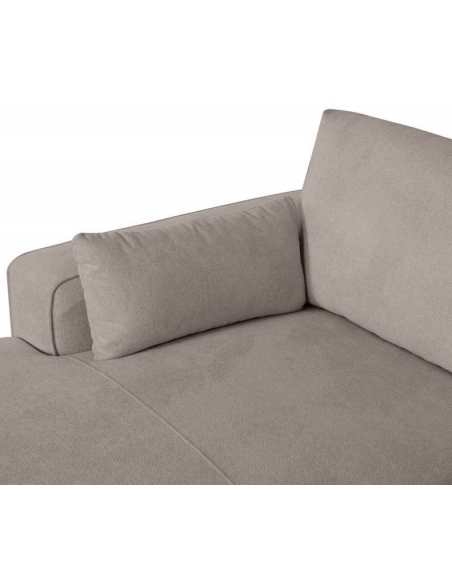 chaiselong sofa venstrevendt stof brun komfortabel