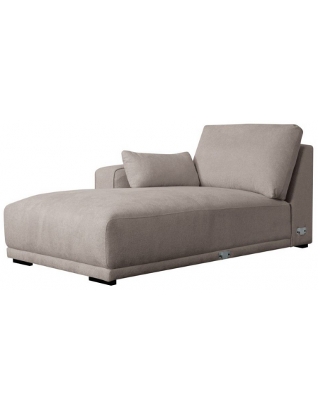 chaiselong sofa venstrevendt stof brun komfortabel