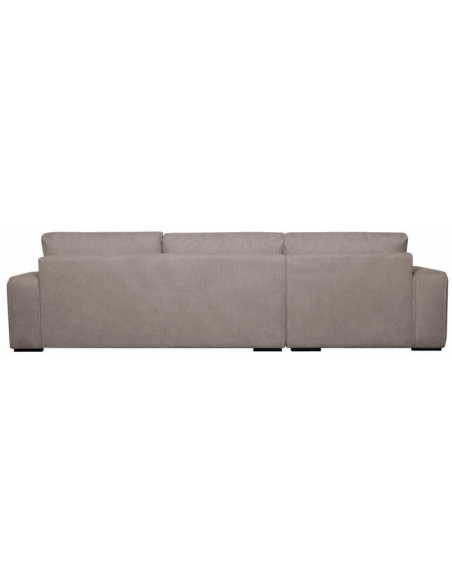 chaiselong sofa venstrevendt stof brun komfortabel