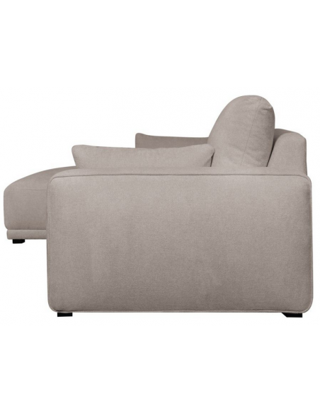 chaiselong sofa venstrevendt stof brun komfortabel