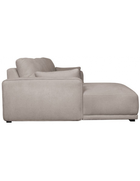 chaiselong sofa venstrevendt stof brun komfortabel