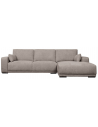 CALI Højrevendt chaiselong sofa i træ og polyester 305 x 173 cm - Sort/Brun