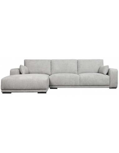 CALI Venstrevendt chaiselong sofa i træ og polyester 305 x 173 cm - Sort/Grå