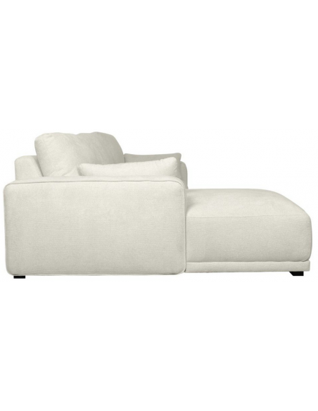 chaiselong sofa venstrevendt stof beige komfortabel