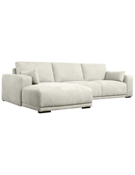 chaiselong sofa venstrevendt stof beige komfortabel