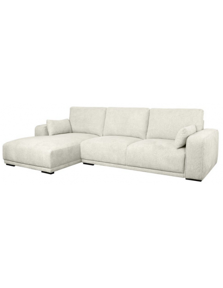 chaiselong sofa venstrevendt stof beige komfortabel