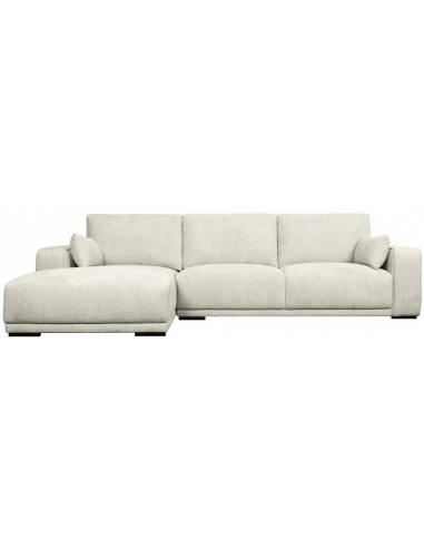 chaiselong sofa venstrevendt stof beige komfortabel