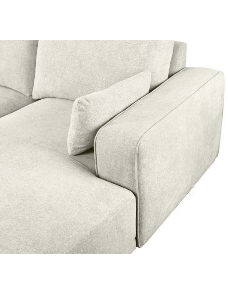 chaiselong sofa højrevendt stof beige komfortabel