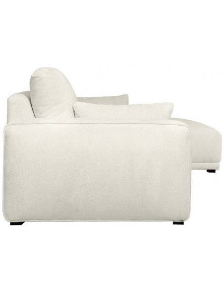 chaiselong sofa højrevendt stof beige komfortabel