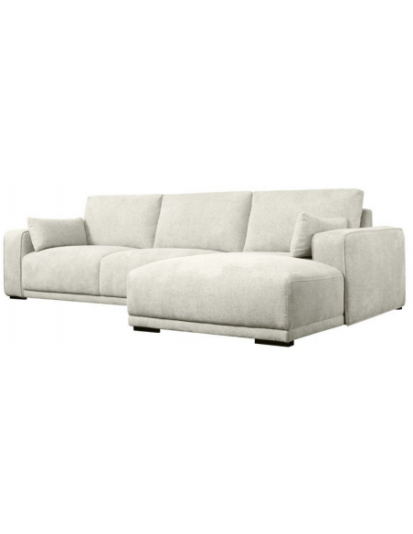 chaiselong sofa højrevendt stof beige komfortabel