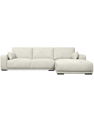 CALI Højrevendt chaiselong sofa i træ og polyester 305 x 173 cm - Sort/Beige