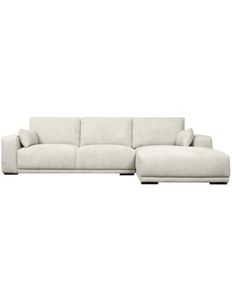 chaiselong sofa højrevendt stof beige komfortabel