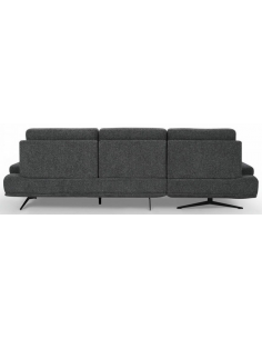 chaiselong sofa venstrevendt stof mørkegrå komfortabel 2