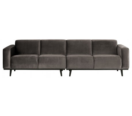 Se 4-personers sofa i velour 280 cm - Taupe hos Lepong.dk