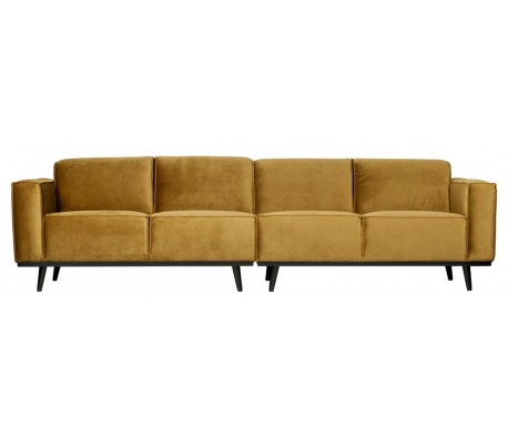 Se 4-personers sofa i velour 280 cm - Honninggul hos Lepong.dk