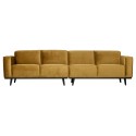 4-personers sofa i velour 280 cm - Taupe