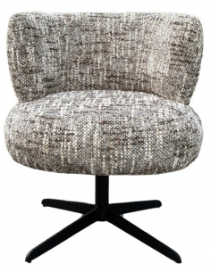 Spisebordsstol med armlæn og drejefod moderne design 2