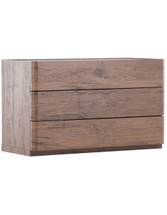 kommode med 3 skuffer i brun mdf 2