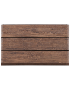 kommode med 3 skuffer i brun mdf