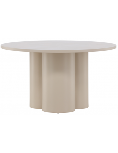 rundt sofabord beige