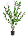 Kunstig plante med blomster H108 cm - Grøn/Lilla