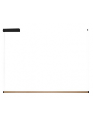 LIOS Langbordspendel i aluminium B123 cm 28W LED - Mat sort/Mat champagne guld