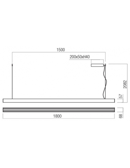 langbordspendel moderne design køkken spisebord dæmper led